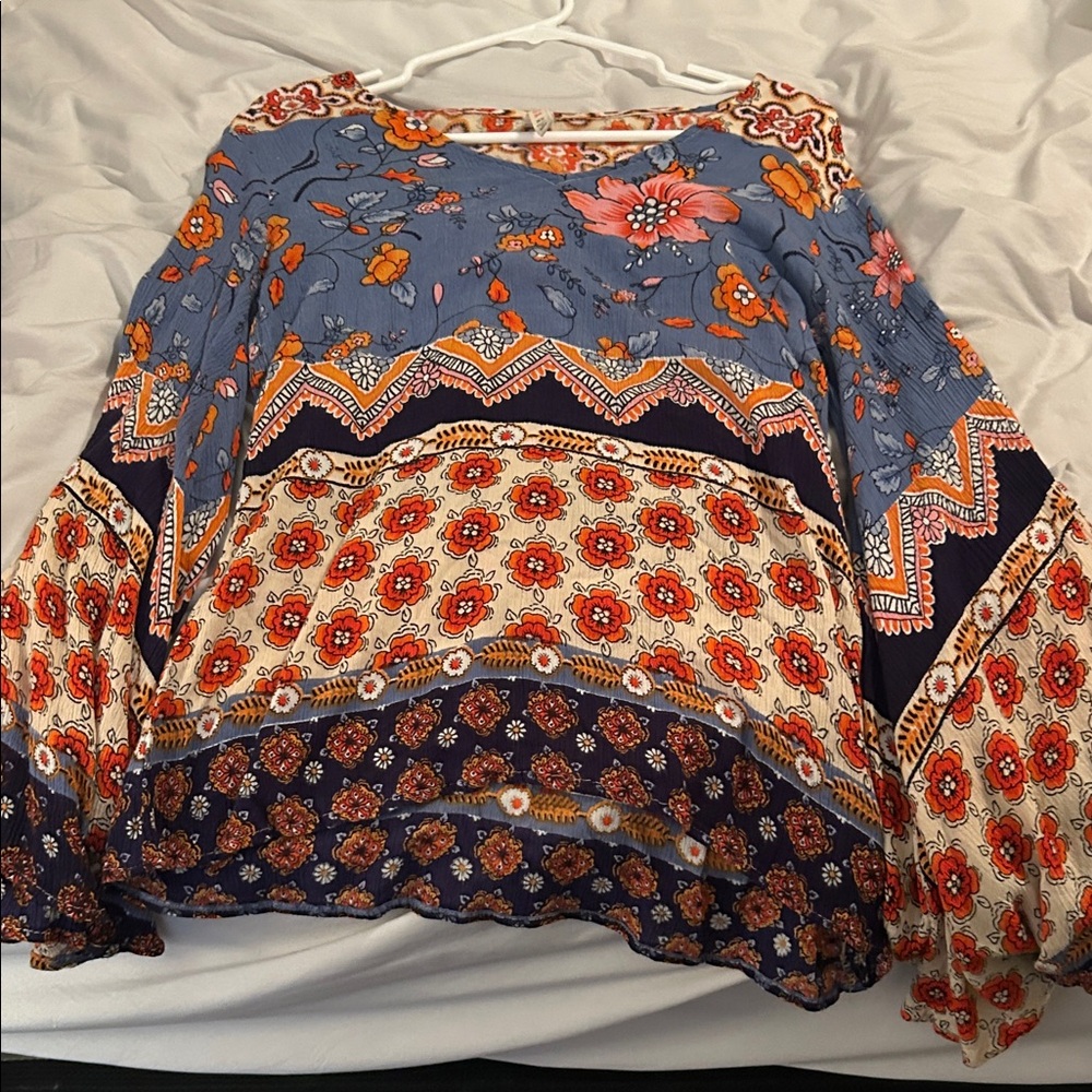 Raga Floral Patchwork Boho Top